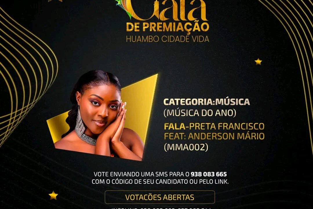 Preta Francisco Concorrendo à Melhor Música do Ano na Gala de premiação Huambo Cidade Vida